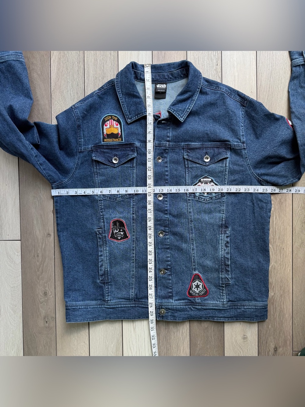 Our Universe Star Wars Ahsoka Dark & Light Side Patches Denim Jacket - Picture 4 of 10